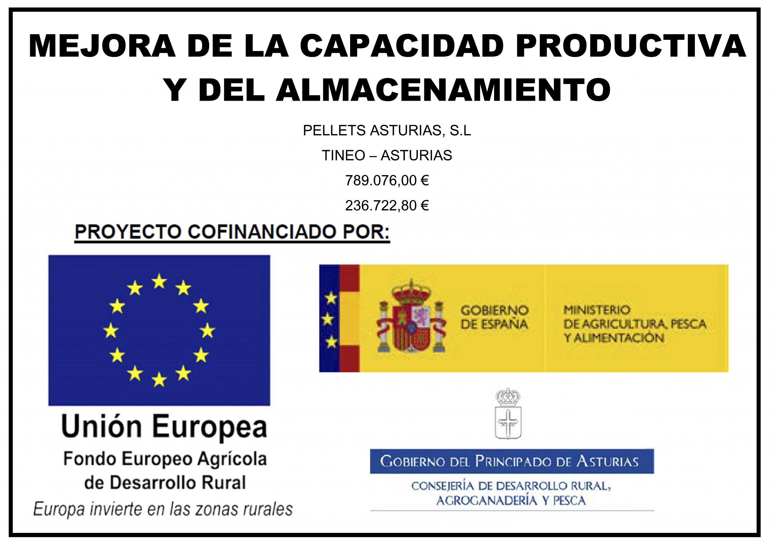 Título de la actuación: Mejora de la capacidad productiva y del almacenamiento